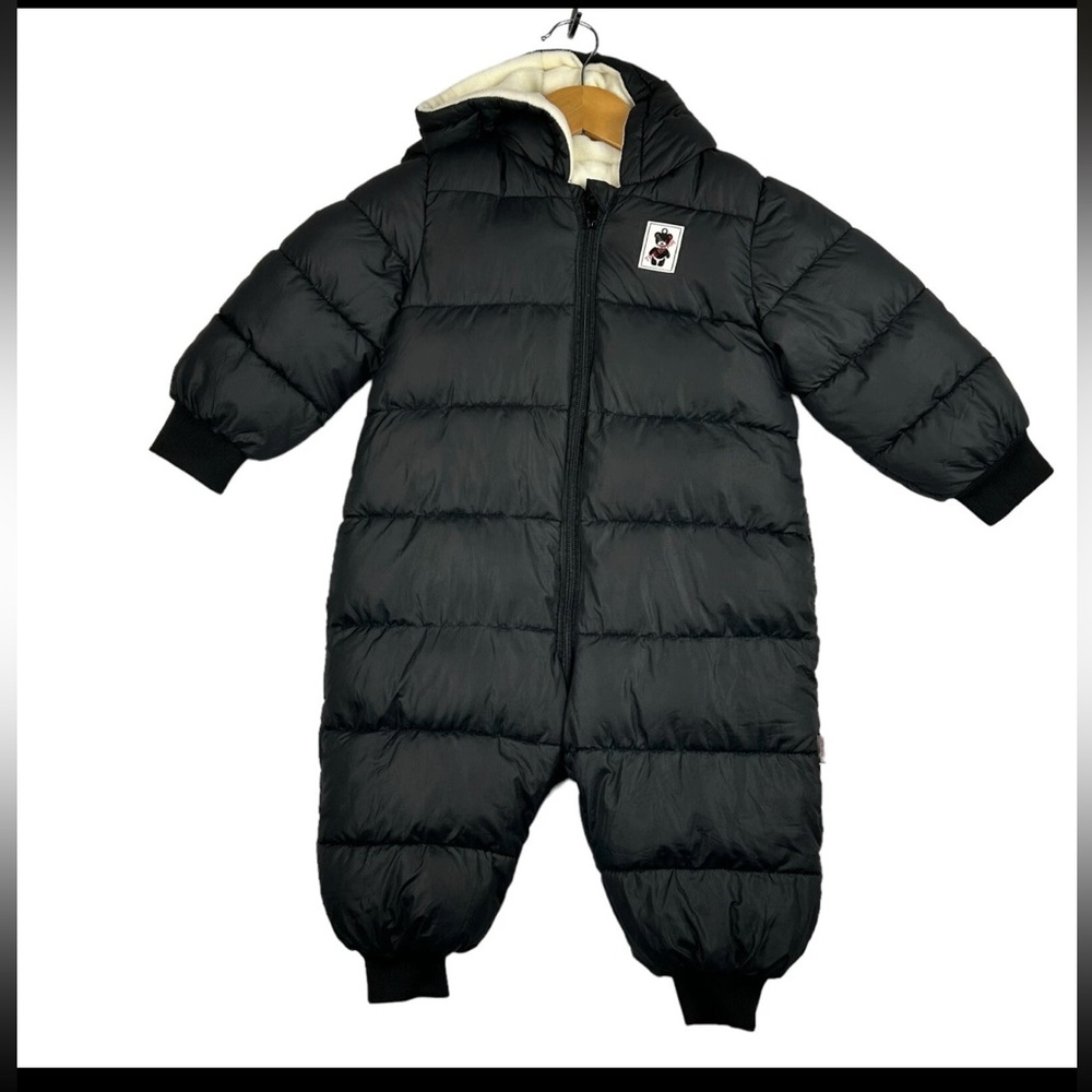 PATPAT BLACK PUFFER SNOWSUIT